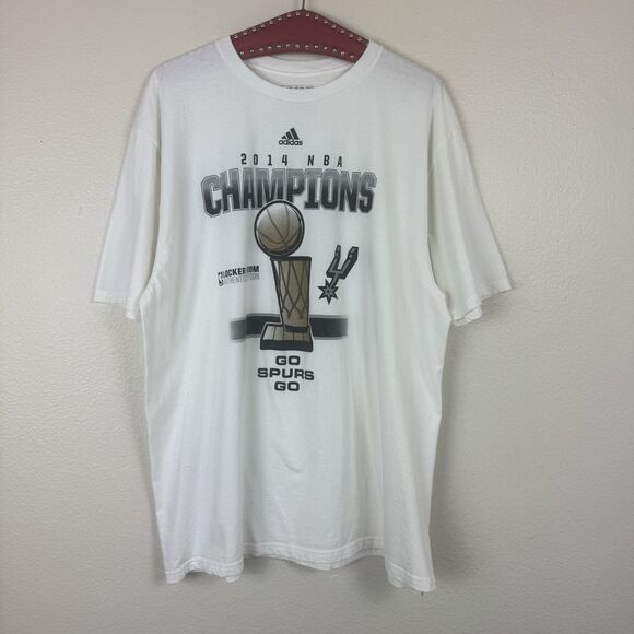 Adidas NBA San Antonio Spurs Champions T-Shirt Locker Room Edition White 2X - Picture 1 of 13